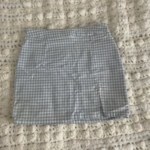 Garage blue gingham mini skirt